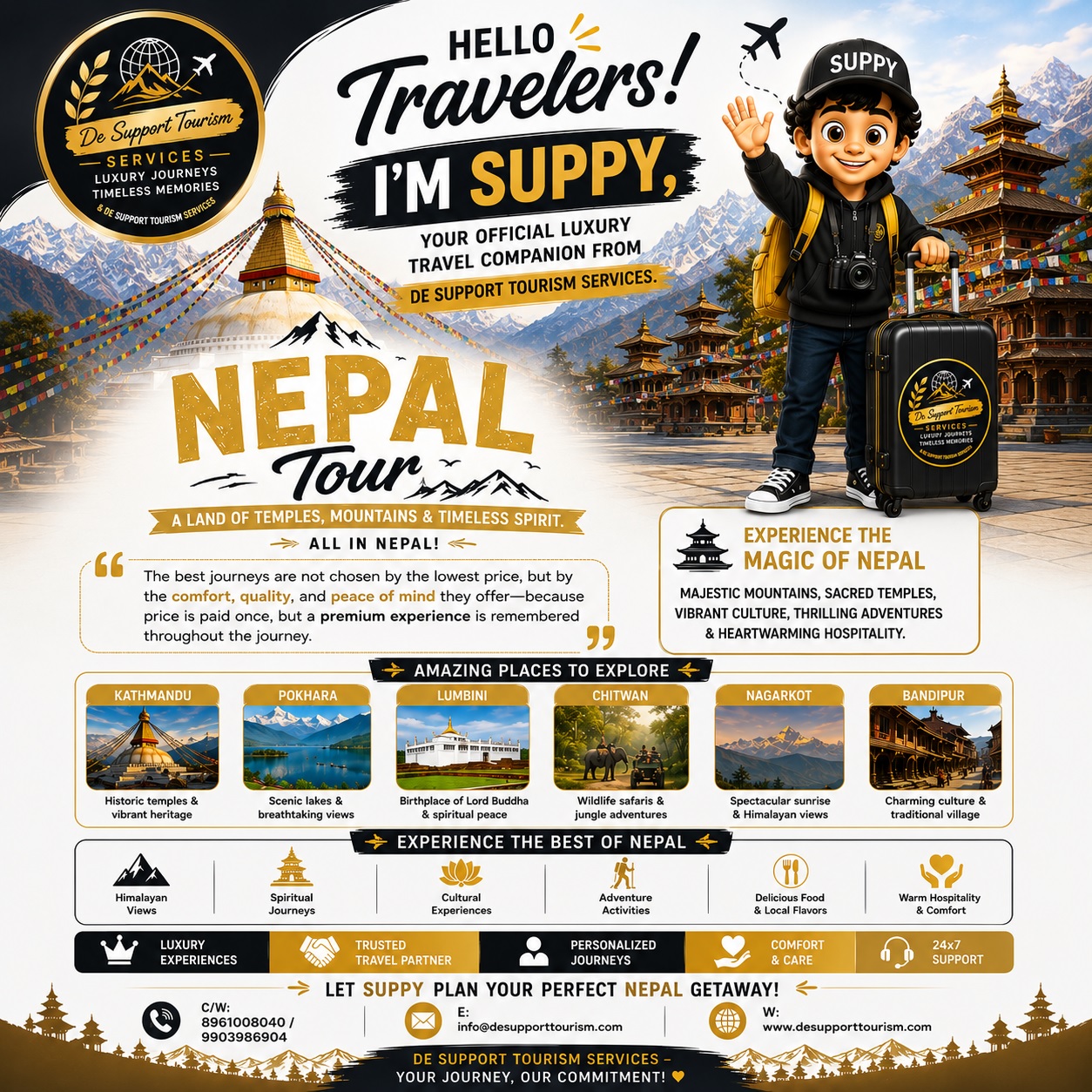 De Support Tourism - Nepal Customized Tour