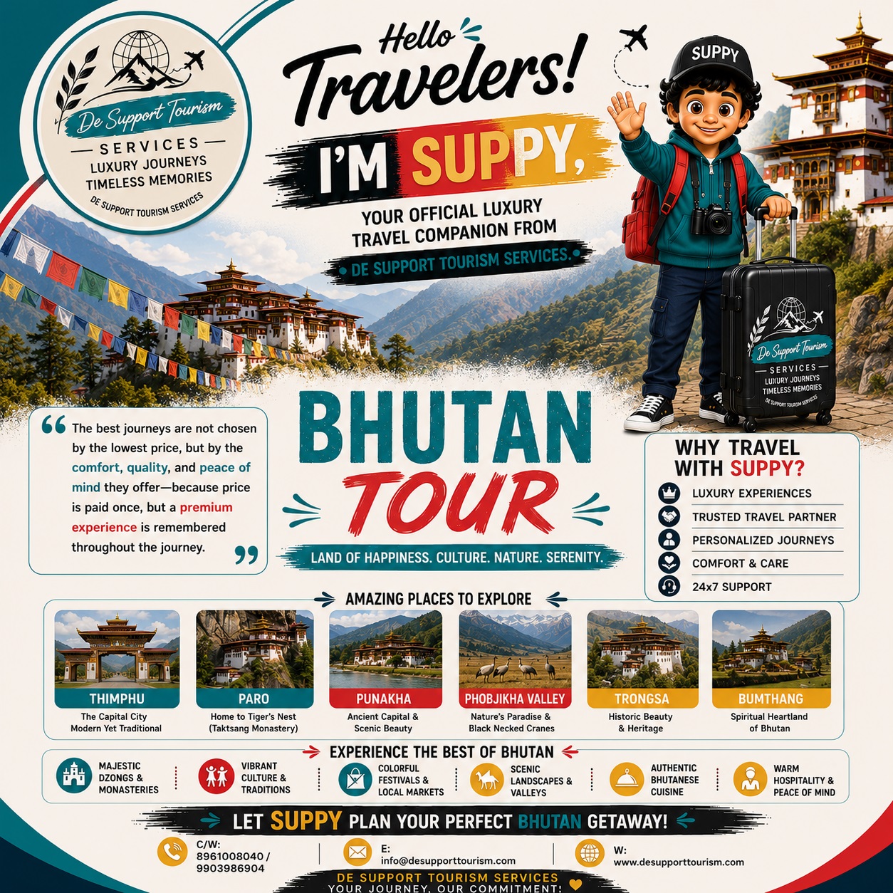 De Support Tourism - Bhutan Customized Tour