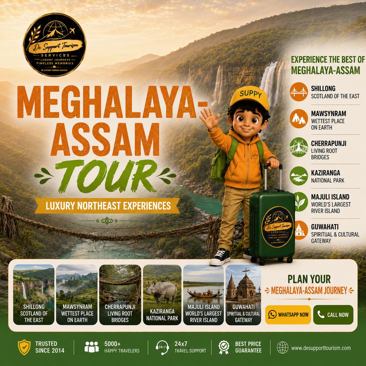 Nature Trails and Waterfalls in Meghalaya